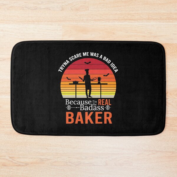 Item preview, Funny Retro Halloween Bad ass Baker t shirt design designed and sold by anins-azuree.