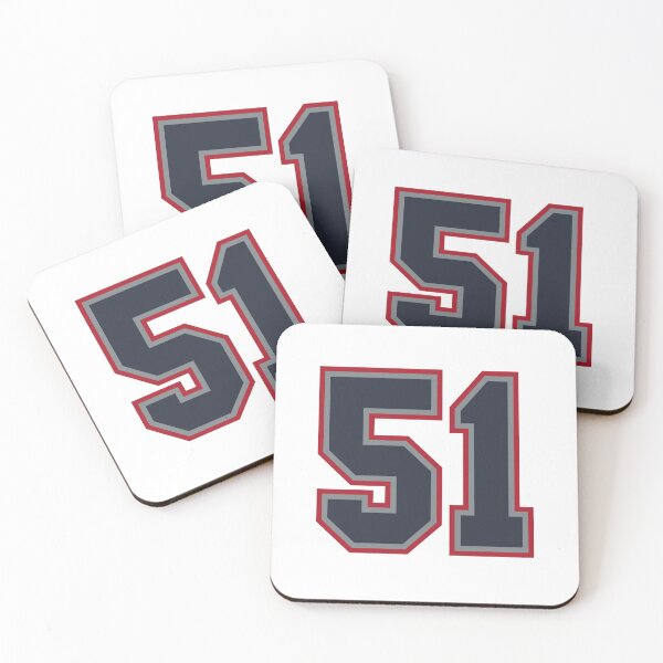 Item preview, 51 Navy Grey Red Sports Number Fifty-One designed and sold by HelloFromAja.