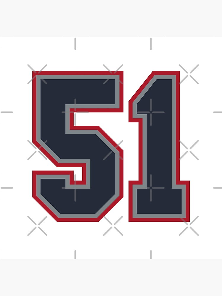 42 Navy Grey Red Sports Number Fourty-Two Sticker for Sale by HelloFromAja