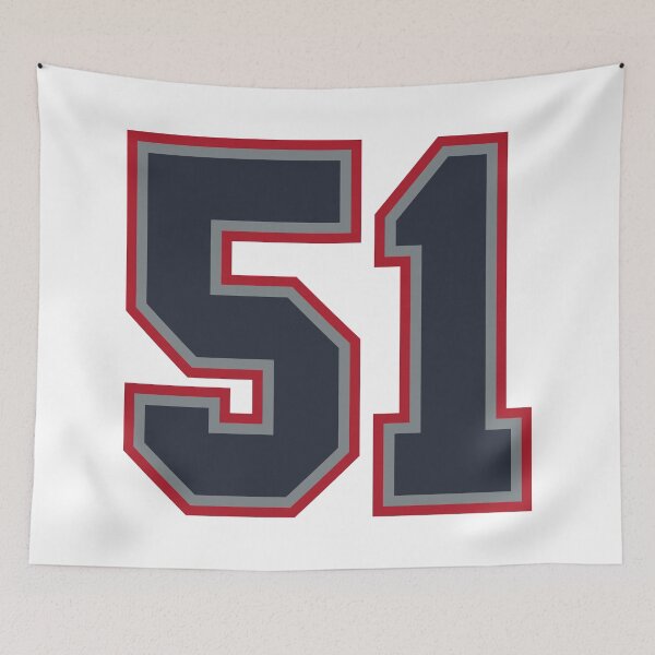 Item preview, 51 Navy Grey Red Sports Number Fifty-One designed and sold by HelloFromAja.