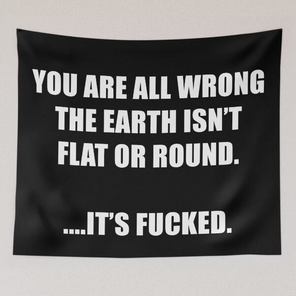 Item preview, Funny flat vs round Earth Conspiracy theory designed and sold by ArtOfRebellion.