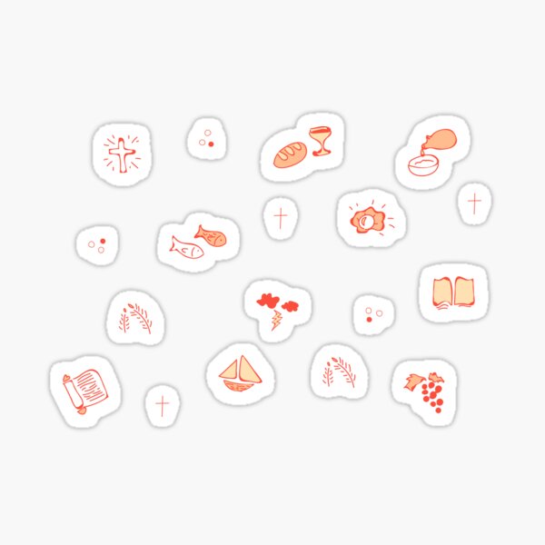 NT icons Red - Scriptures Sticker