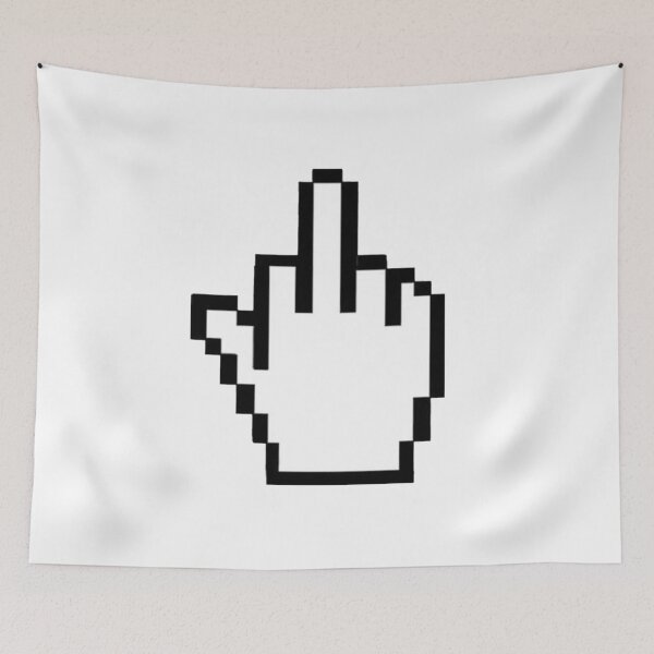 Item preview, 8 Bit Fuck You Emoji White designed and sold by mydoodlesateme.
