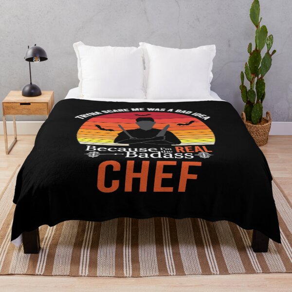 Item preview, Funny Retro Halloween Bad ass Chef t shirt design for Chef designed and sold by anins-azuree.