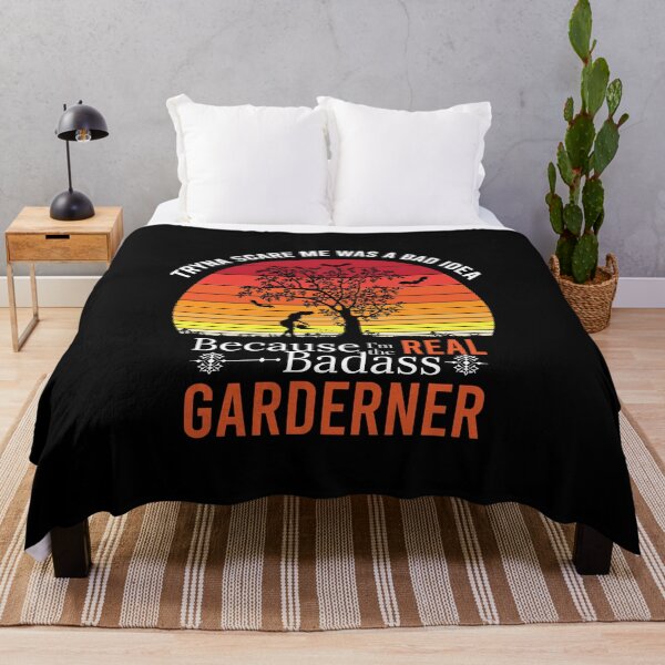 Item preview, Funny Retro Halloween Bad ass gardener t shirt design for gardeners designed and sold by anins-azuree.