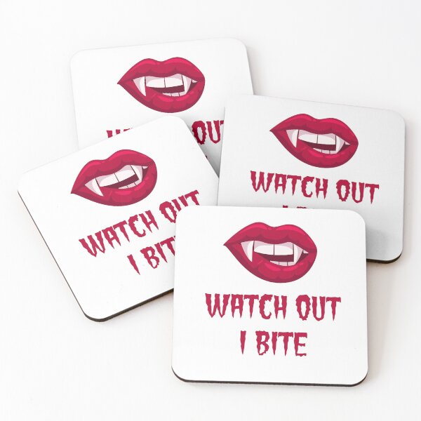 Item preview, Watch Out I Bite Vampire Halloween White designed and sold by Mareom Design.