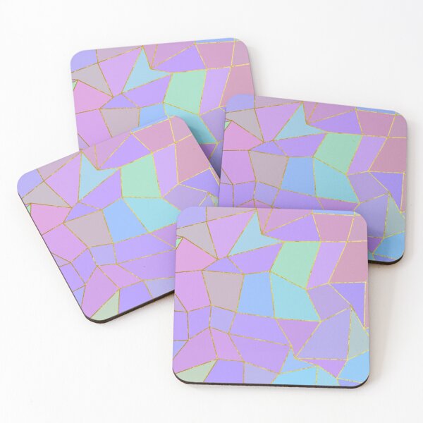Item preview, Mosaic,pastel,pink,blue triangles  geometric pattern  designed and sold by MariaMarinova.