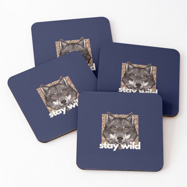 Item preview, Stay Wild wolf designed and sold by Ashley Dennis.