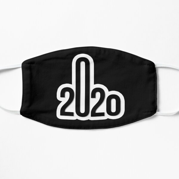 Middle finger - Fuck You 2020 (Black) Flat Mask