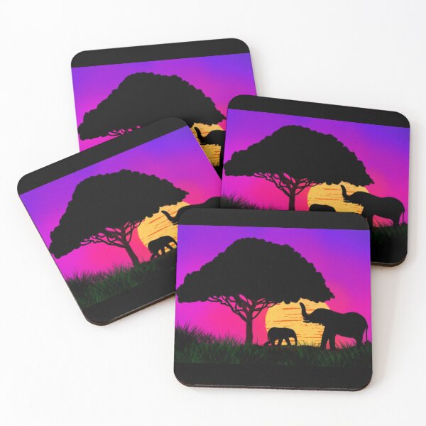 Artikelvorschau, Schöner Sonnenaufgang mit Elefant entworfen und verkauft von StylishSpectrum.