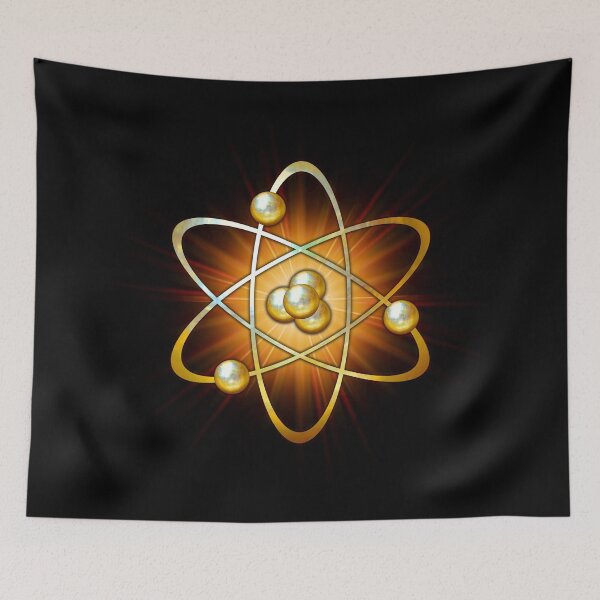 Item preview, Gold Atomic Circuit with electrons and nucleus designed and sold by Naumaddic Arts.