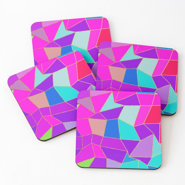 Item preview,  Mosaic,pastel,pink,blue triangles  geometric pattern  designed and sold by MariaMarinova.