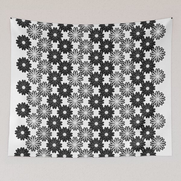 Item preview, Black and white flower pattern, flowers graphic illustration designed and sold by Stéphane  Thirion.