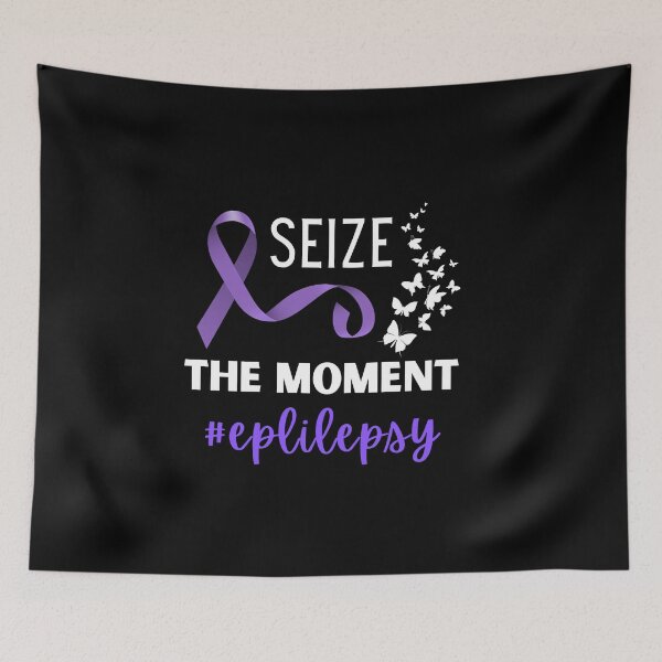 Item preview, Epilepsy Awareness Shirt Seizure October November 17th Cancer Survivor Purple Ribbon Cancer Support Hope Love Mental Health Depression Anxiety Inspirational Motivational Gift Idea  designed and sold by EpsilonEridani.