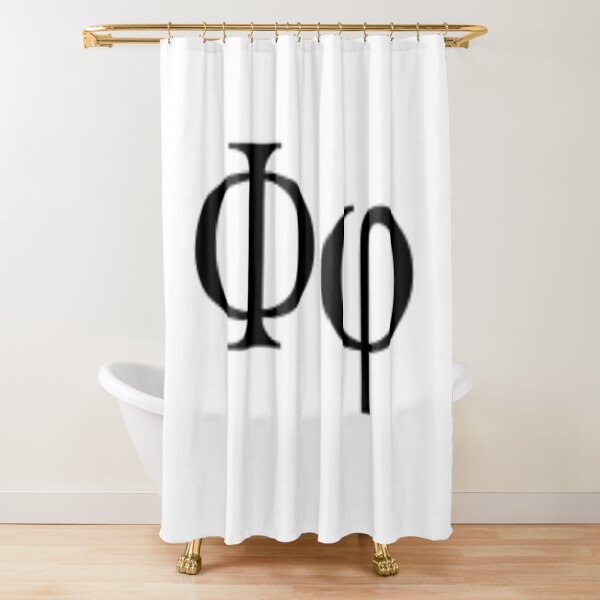 The Greek letter phi symbolizes the golden ratio Shower Curtain