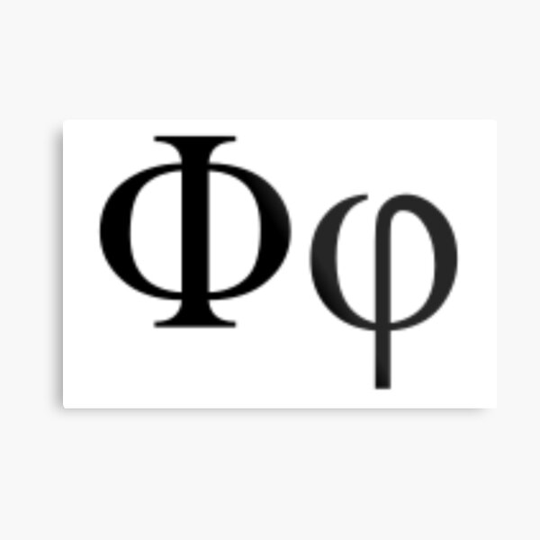 The Greek letter phi symbolizes the golden ratio Metal Print