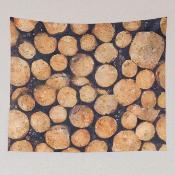 Item preview, Firewood_watercolor painting designed and sold by shokA Design.