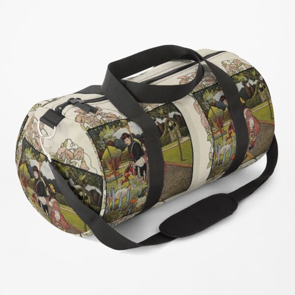 Vintage Art from ”A little garden calendar for boys and girls” book Duffle Bag