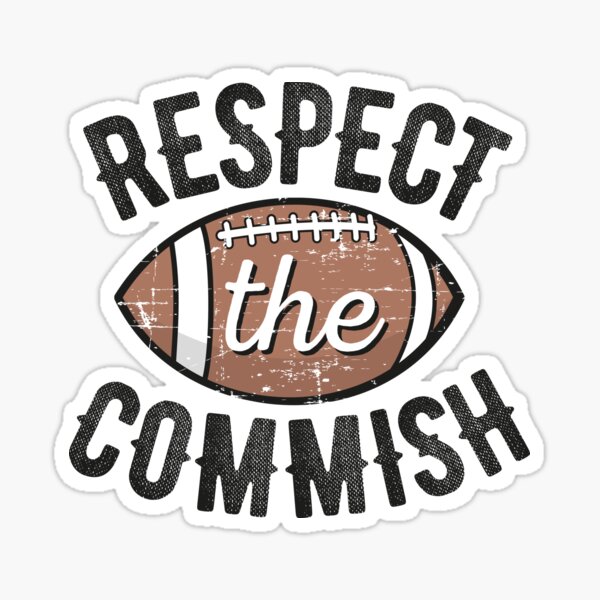 ESPN Fantasy Football Respect The Commish Emblem Logo V2 T-Shirt