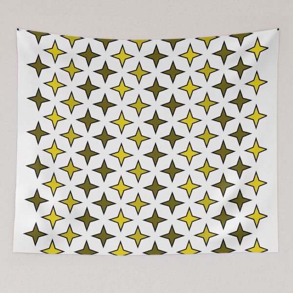 Item preview, Golden yellow star pattern on white background designed and sold by Stéphane  Thirion.