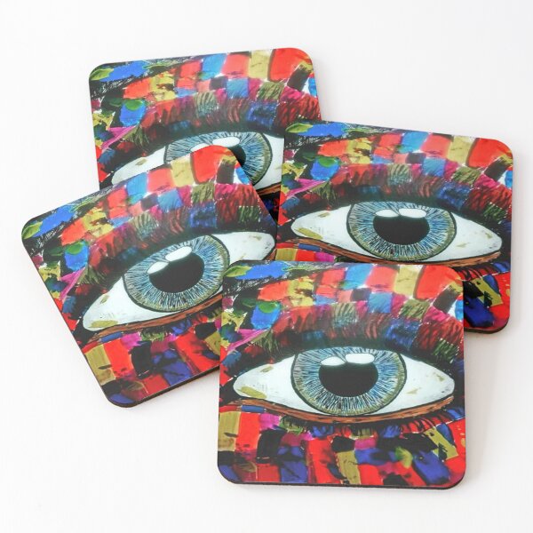 Item preview, artdeco angel eyes - women eyes - colorful art handmade - vintage art - vintage decor, decor idea, painting  designed and sold by doitwithlove.