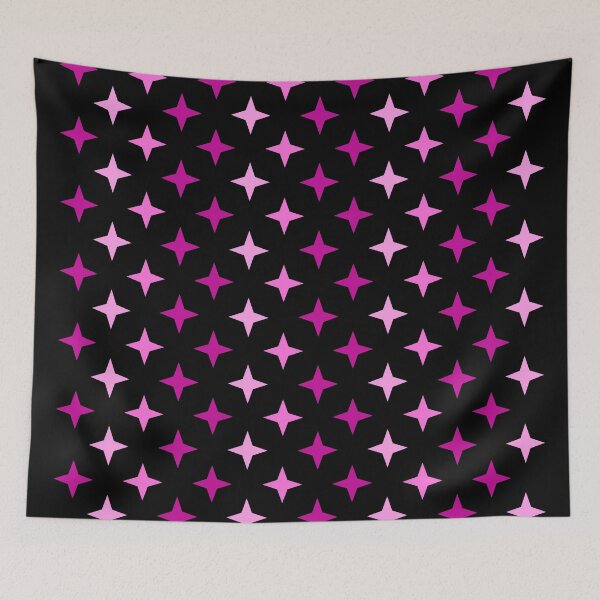 Item preview, Pink simple star pattern on black background, star pattern composition designed and sold by Stéphane  Thirion.