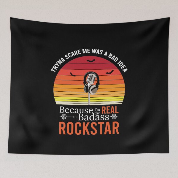 Item preview, Funny Retro Halloween Bad ass rock star t shirt design for rock stars designed and sold by anins-azuree.