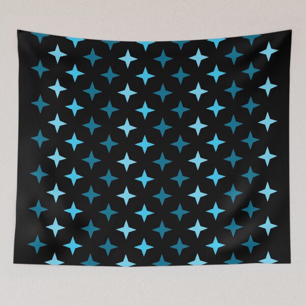 Item preview, Blue star pattern on black background, star pattern composition designed and sold by Stéphane  Thirion.