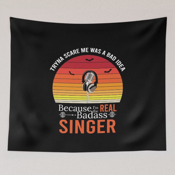 Item preview, Funny Retro Halloween Bad ass singer t shirt design for singers designed and sold by anins-azuree.