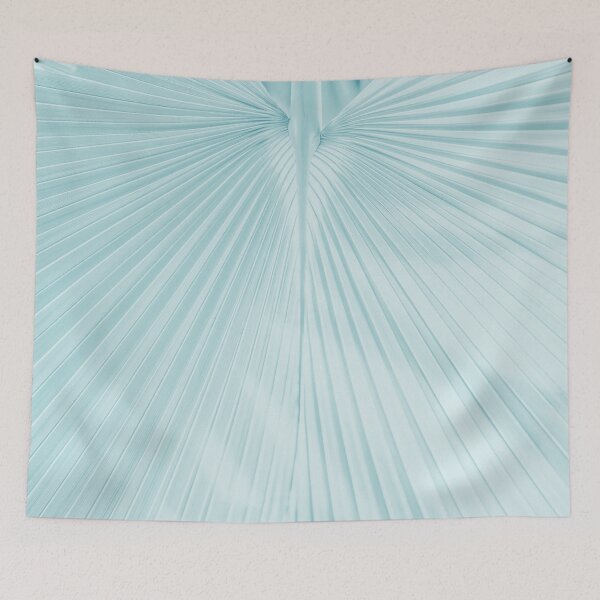 Item preview, Spa blue fan palm leaf designed and sold by SulkaCreative.