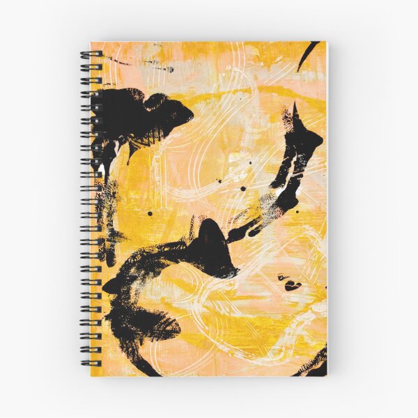 Aperçu de l'œuvre Sunflower Fields: Une pièce abstraite minimale vibrante en jaune noir et rose par Alyssa Hamilton Art créée et vendue par Alyssa Hamilton Art.