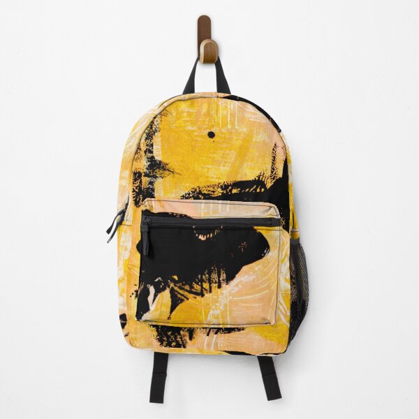 Item preview, Sunflower Fields: A vibrant minimal abstract piece in yellow black and pink by Alyssa Hamilton Art designed and sold by Alyssa Hamilton Art.