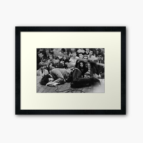 Jim Morrison on stage Framed Art Print