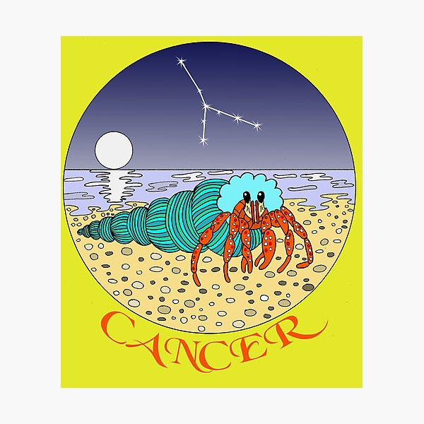 Cancer the Crab Zodiac Star Sign Horoscope Photographic Print