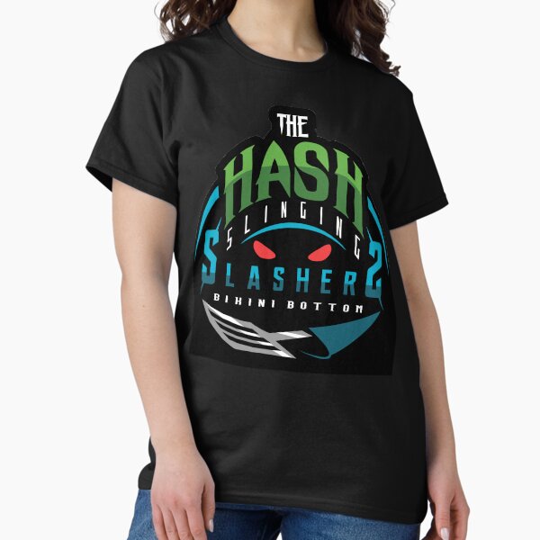 Vista previa del artículo con la obra «Logotipo Hash Slinging Slasher / Sports», diseñado y vendido por tduffy.