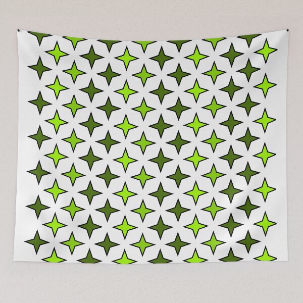 Item preview, green star on white background, star pattern composition designed and sold by Stéphane  Thirion.