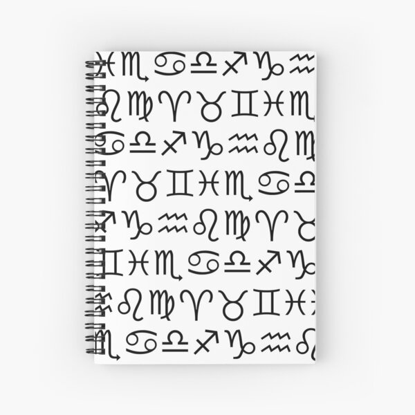 Zodiac Print Spiral Notebook