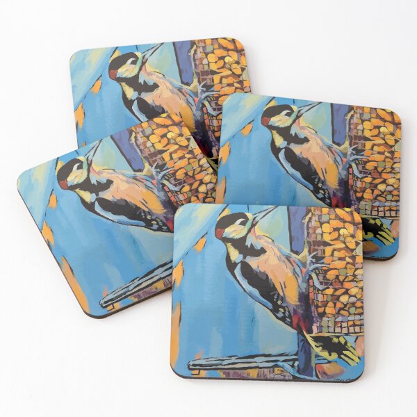 Item preview, Great Spotted Woodpecker designed and sold by LornaBowdenART.