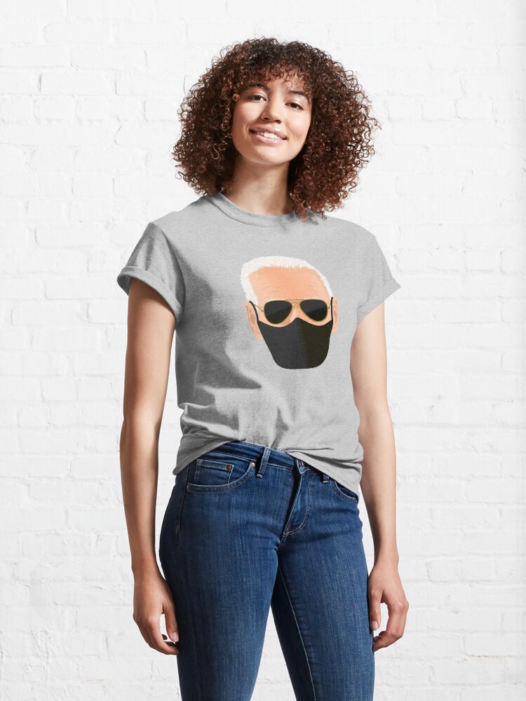 Alternate view of Joe Biden's face with mask Classic T-Shirt