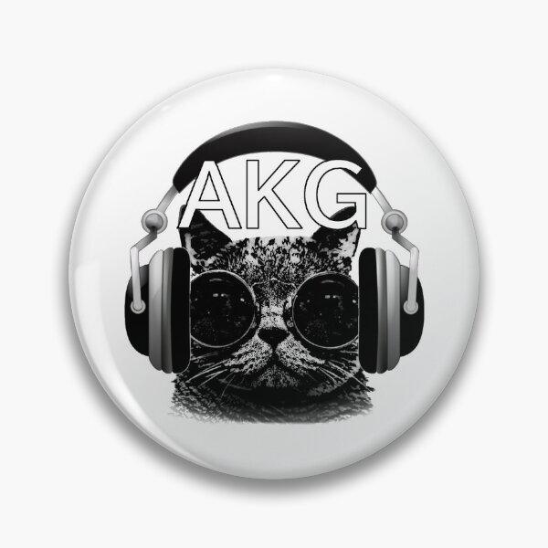 Item preview, AKG Cat Wearing Headphones designed and sold by DannyAndCo.