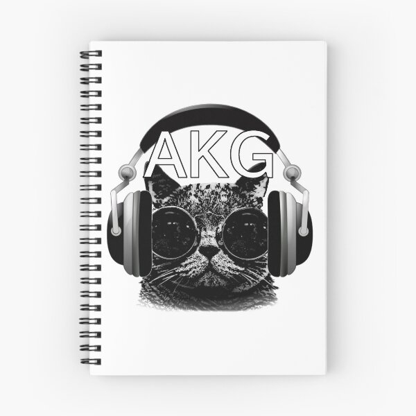 Item preview, AKG Cat Wearing Headphones designed and sold by DannyAndCo.