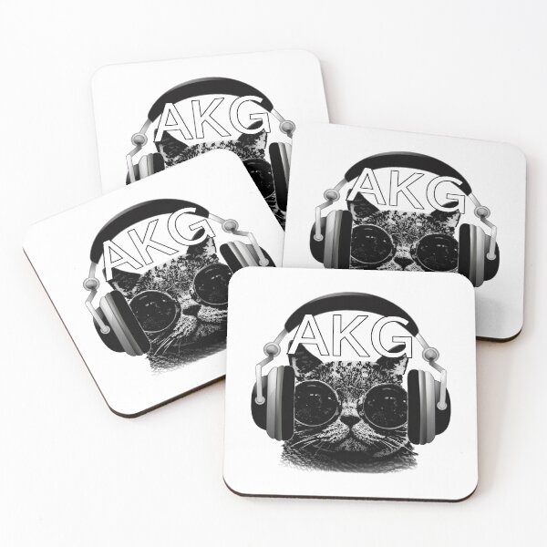 Item preview, AKG Cat Wearing Headphones designed and sold by DannyAndCo.