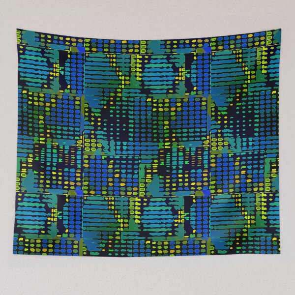 Item preview, Abstract Blue Yellow Green Spots  designed and sold by SillaHoekstra.