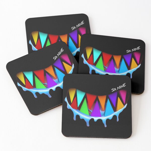 Item preview, 6ix9ine shark teeth colorful look designed and sold by Nishad4.