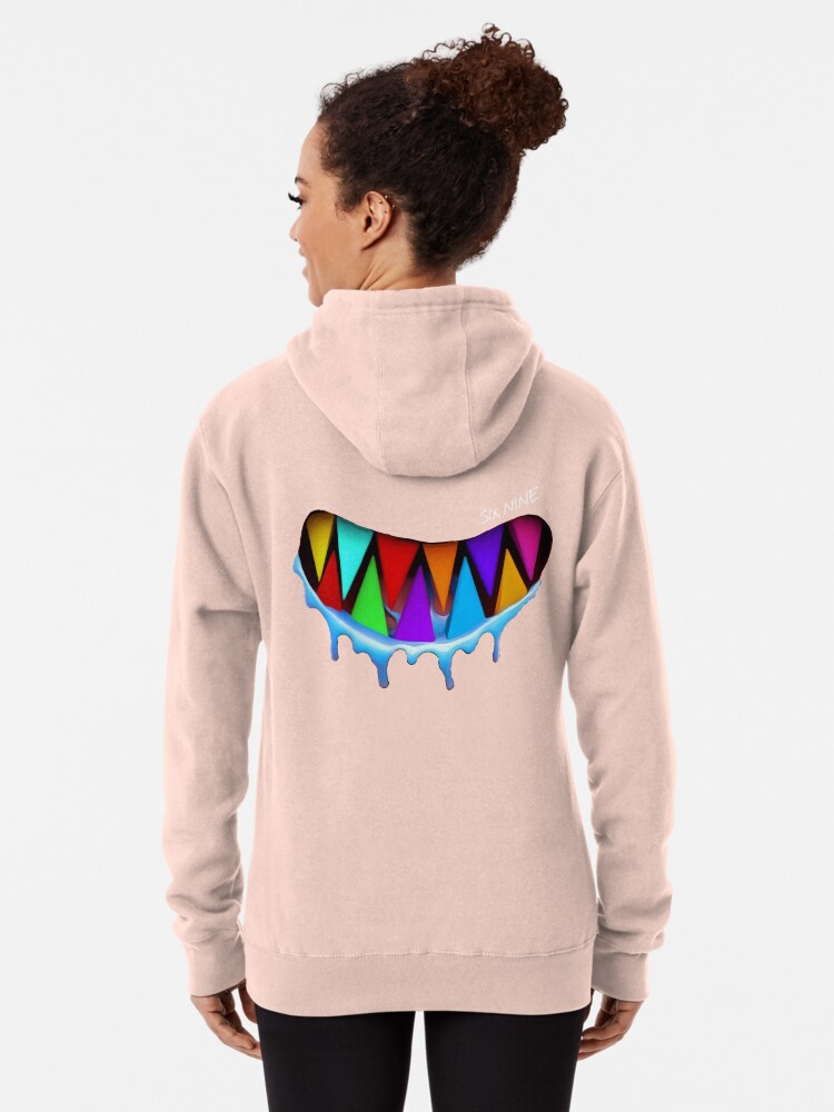 6ix9ine shark teeth colorful look