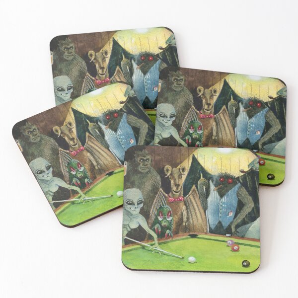 Item preview, Cryptids playing pool designed and sold by prunstedler.