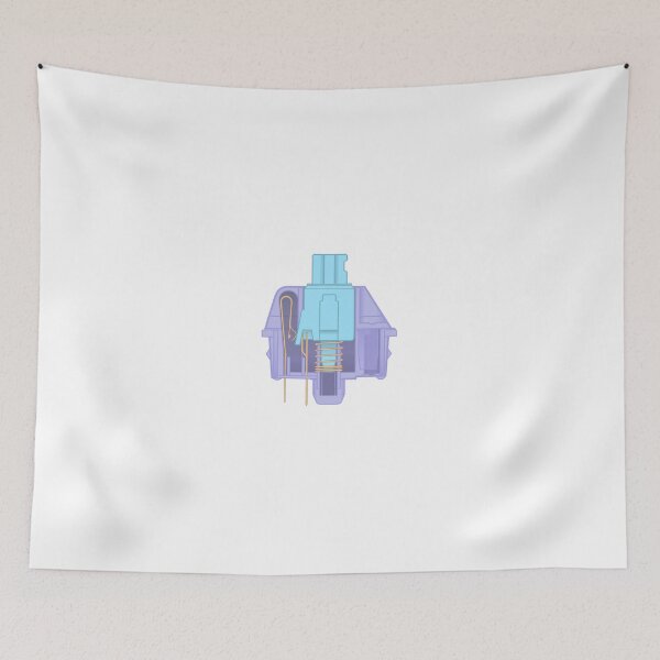 Item preview, Halu Halo Pastel Cyan Switch Mechanical Keyboard designed and sold by parkerku-mk.