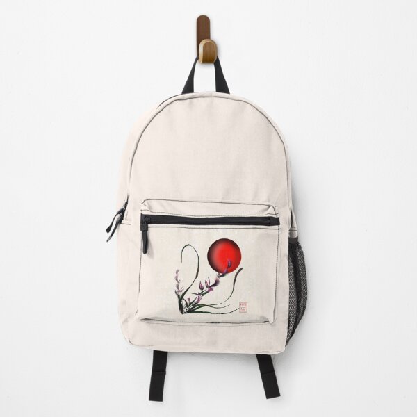 Item preview, Sumi-e watercolor style orchid and a red rising sun designed and sold by CuisineCat.