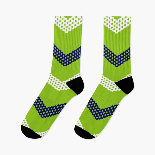 Item preview, Honeycomb Chevron in Lime Green, Bright Navy Blue, and White. Minimalist Geometric Striped Pattern. designed and sold by kierkegaard.