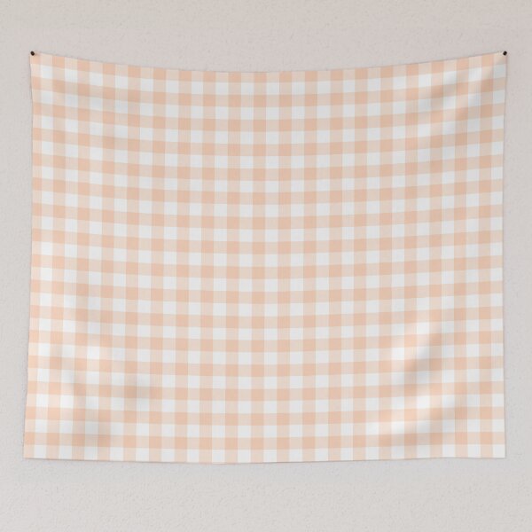 Item preview, Soft Pastel Orange and White Buffalo Plaid Pattern designed and sold by Bumblefuzzies.